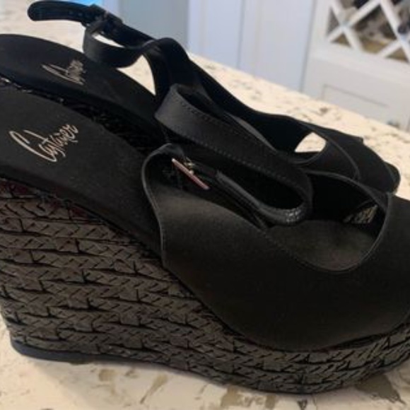 Castaner Black Wedge High Heel Shoe - Picture 3 of 3